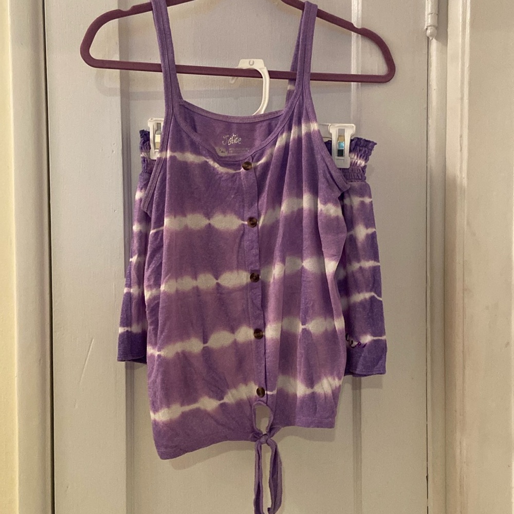 Purple tie dye set from Justice